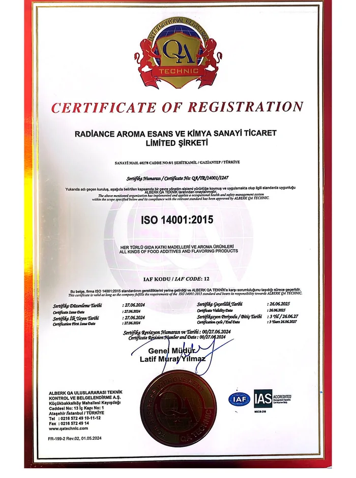 ISO 14001:2015 — Çevre Yönetim Sistemi