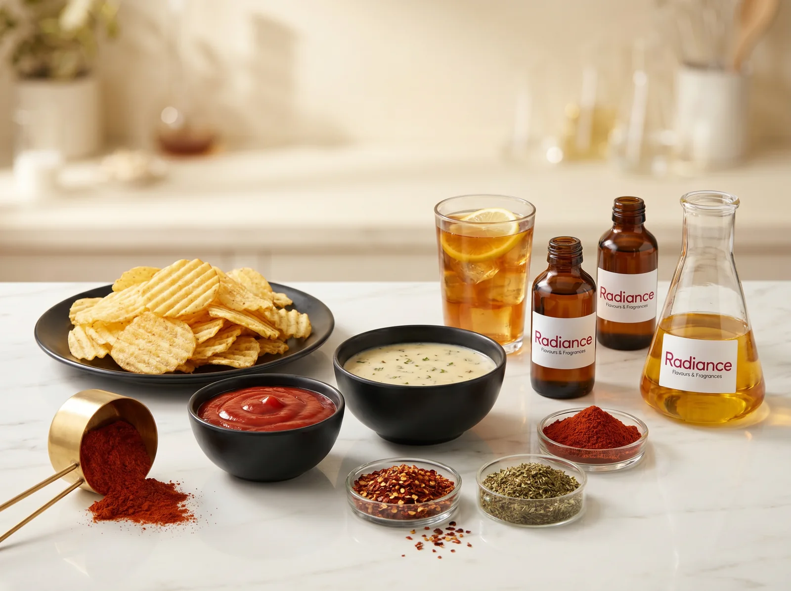 Çeşni ve atıştırmalık ürünler için baharat aromaları